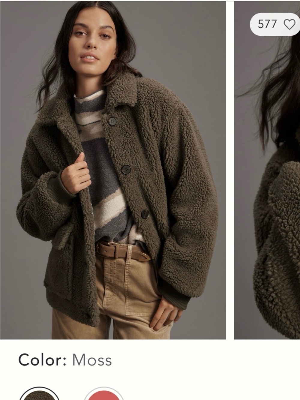 Anthropologie SANCTUARY Mely Sherpa Jacket size MD